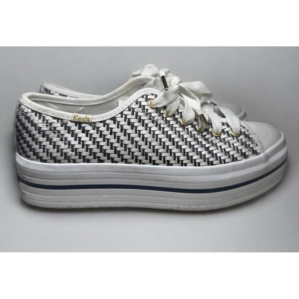 Keds X Kate Spade New York Triple Up Woven Sneakers Women's Size 8 EUC